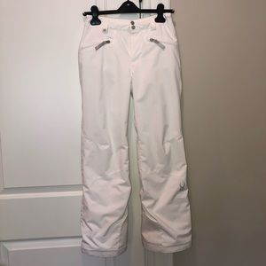 Kids White Spyder Ski/Snow Pants